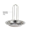 thumbnail image 1 of relayinert Folding Chicken Roaster Rack Cooking Grill Pan Tool Barbecue Fork Portable Rustproof Grill Stand Roasting for Camping, 1 of 5