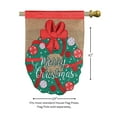thumbnail image 2 of Dicksons Magnolia Garden Outdoor Flag Decoration For Garden, Yard, Or Walkway Large 29 x 42, Weather Resistant Polyester, Wreath Merry Christmas, 2 of 2