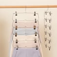 thumbnail image 4 of Skirt Pants Shorts Hangers With Adjustable Clips Space Saving No Slip 12 Clips Clothing Storage Metal Skirt Rack, 4 of 5