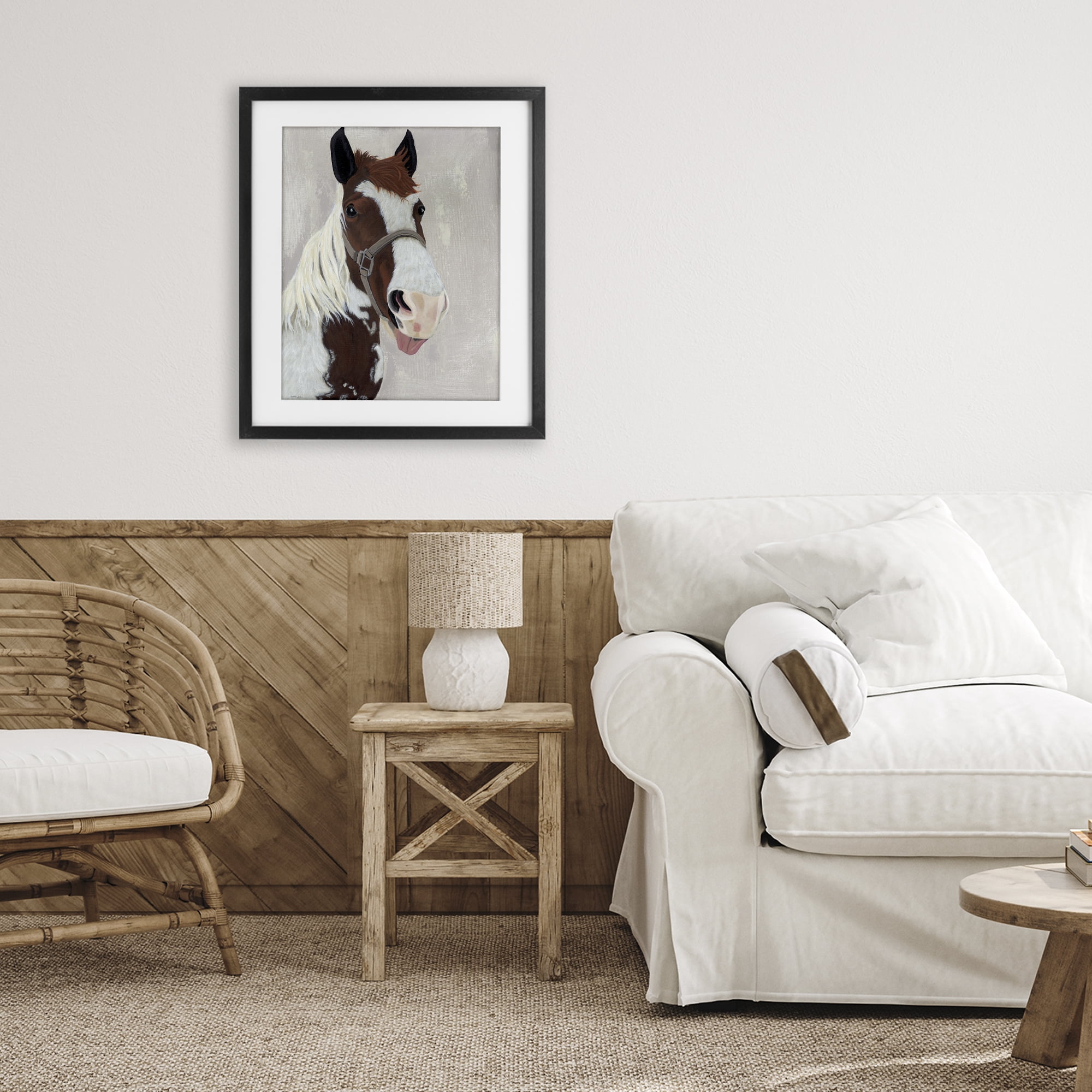 Stupell Industries Henry Horse Funny Tongue Black Framed Print Under Glass, design by Ashley Justice