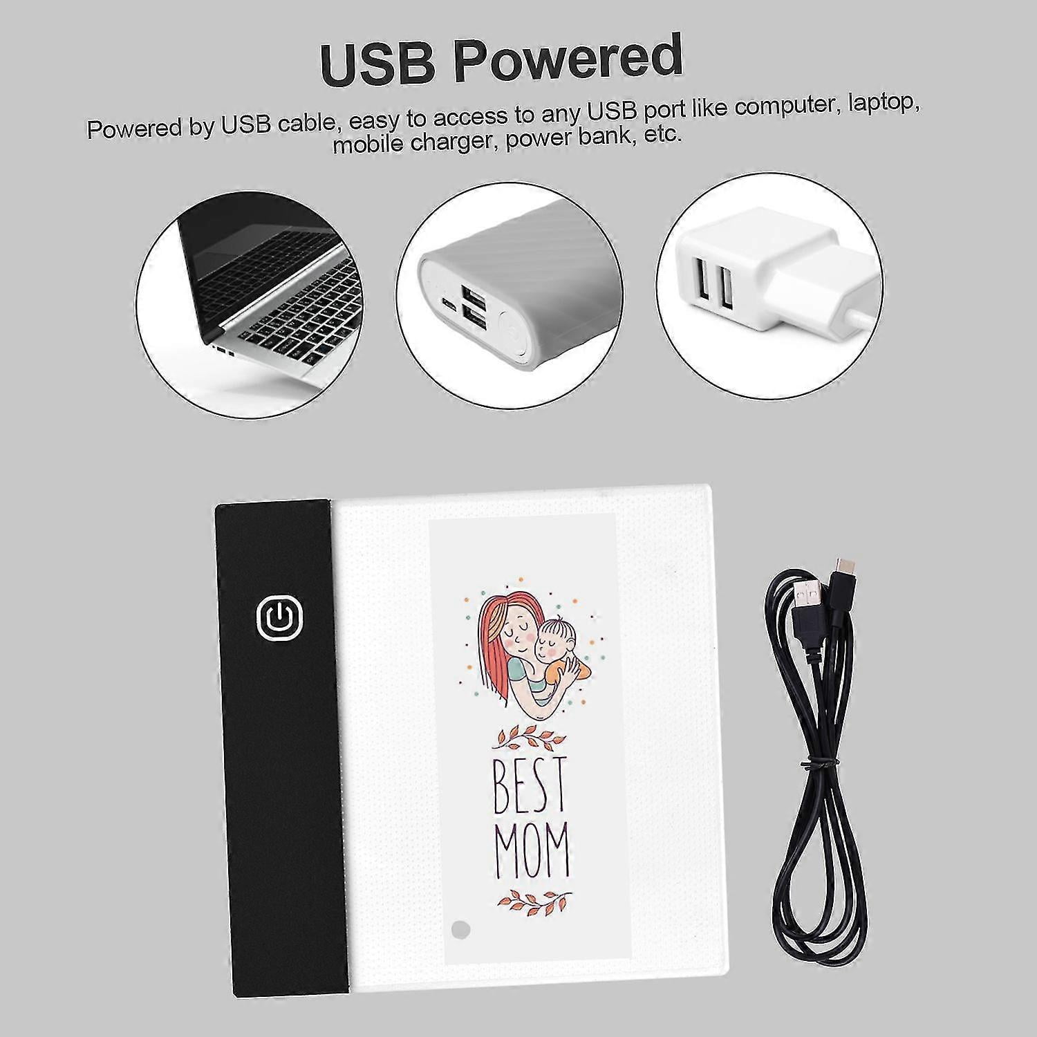 Flip Book Kit with Mini Light Pad LED Lightbox Tablet Design with Hole 300 Sheets Flipbook Paper Bin
