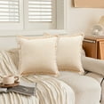 thumbnail image 5 of Throw Pillow Cover with Tassel and Wind Stripe Design Sofa Throw Pillow Cover for Living Room Cushion 45x45cm/17.71x17.71In Throw Pillow Inserts Not Included, 5 of 6