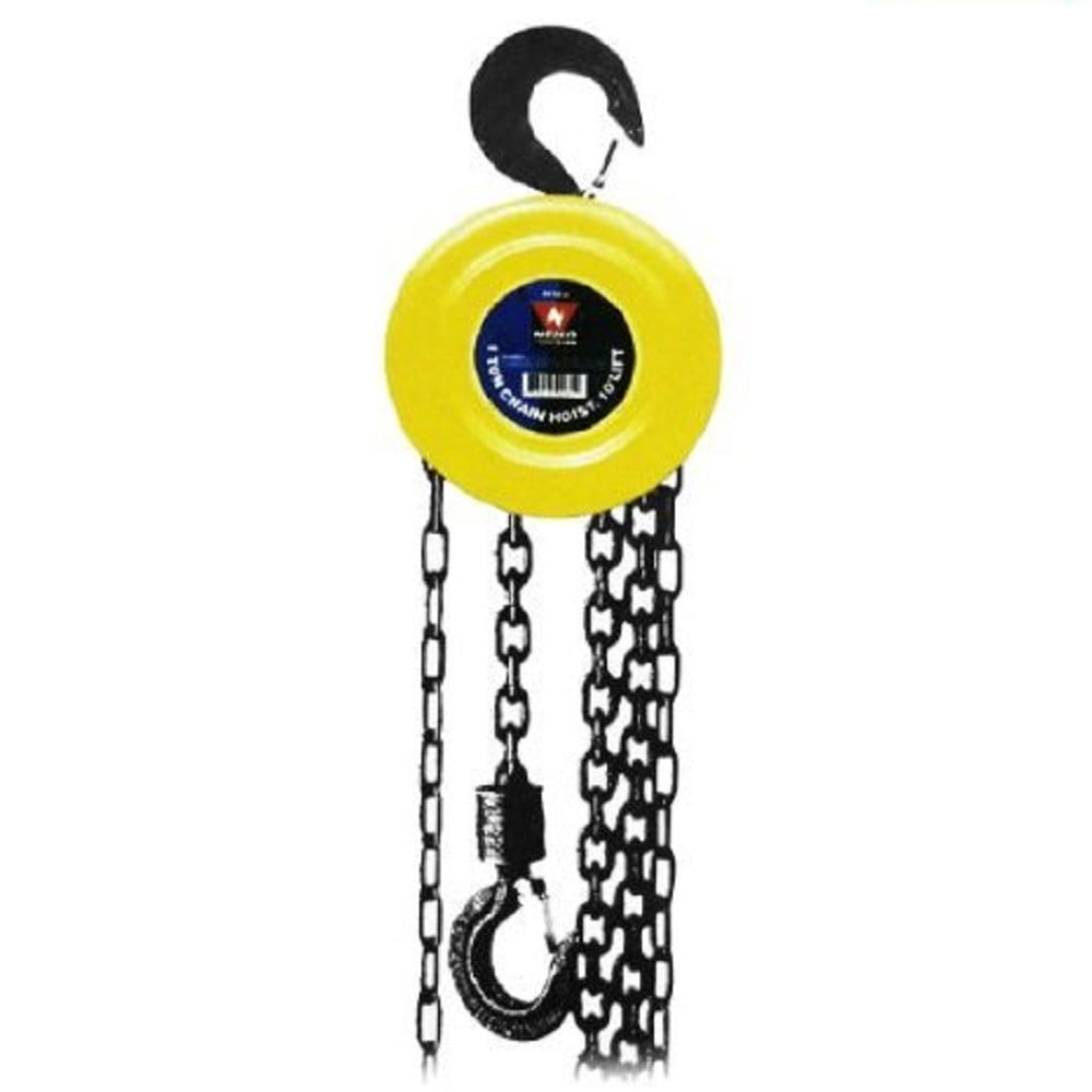 Chain Hoists 1 Ton, 20 Foot Lift, Chain Dia 1/4"