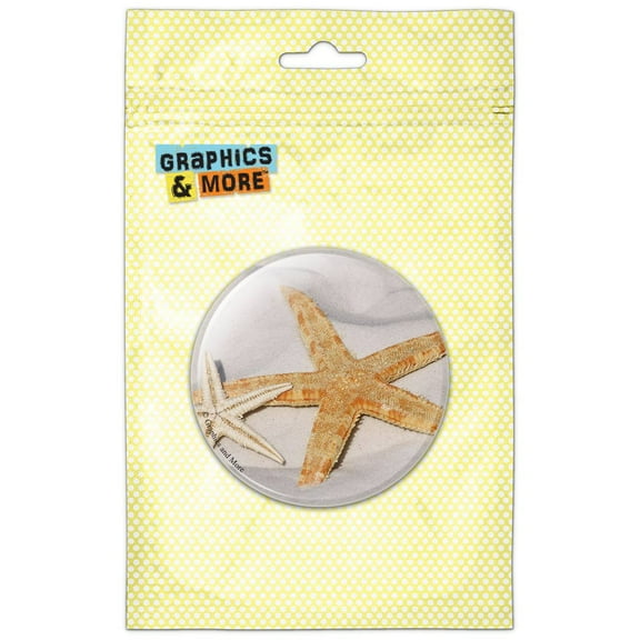 Starfish on Sand Refrigerator Button Magnet