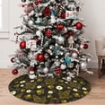 thumbnail image 5 of Sikiie Gnomes With Honey And Bees 30-48 inches {designName} Print Christmas Tree Skirt Snowman Xmas Tree Skirt with Edge Christmas Decorations for Holiday Party48", 5 of 7