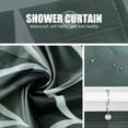 thumbnail image 6 of Black Dark Green Geometric Shower Curtain,Waterproof Design and Polyester,Quick-Drying,Weighted Hem,Black Green Shower Curtains Set for Bathroom W 72 x H 72,Durable and Washable with 12 Hooks, 6 of 6
