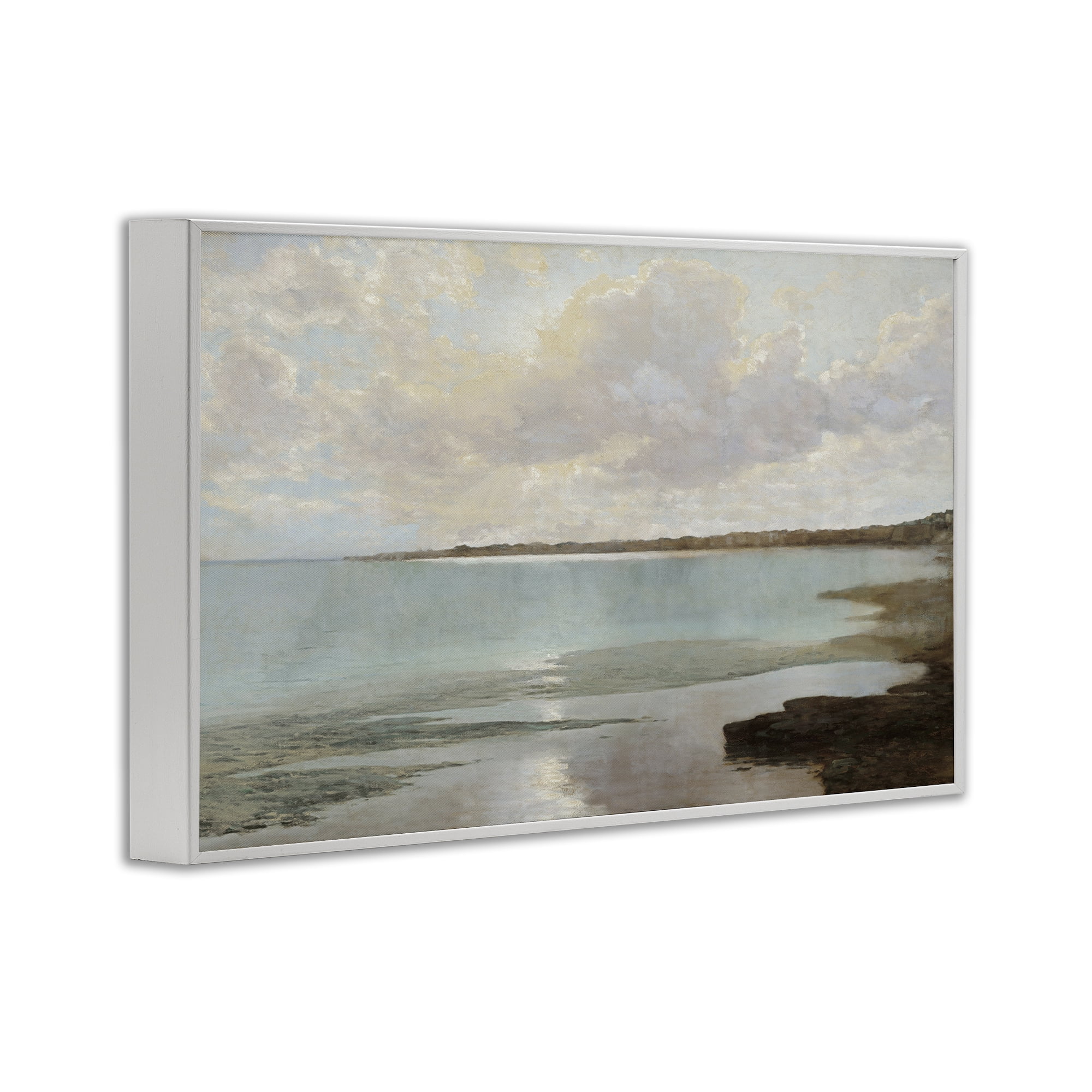 Stupell Industries At The Shore Horizon White Framed Giclee Art, design by Christy McKee