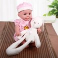 thumbnail image 4 of LHCER Jouet en Peluche, Jouet en Peluche Mignon Design de Dessin Animé Rabbit Forme de Lapin Bébé Enfants Confort de Sommeil Poupées en Peluche Douces, 4 of 8