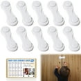 thumbnail image 2 of Paquete de 10 cerraduras de seguridad para niños para cajones de armario, cerradura de cajón blanca, no requiere taladrar, cerradura de armario para bebés, cerradura de armario para bebés y, 2 of 7