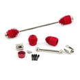 thumbnail image 2 of Red Steel Center Driveshaft CVD with Dust Cover (2-Pack) - Upgrade Replacement Parts for Traxxas E-Maxx 1/10 RC Car (BJM427, 5151R Compatible) - Includes Front & Rear Shafts + 4 Screws, 2 of 7