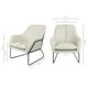 thumbnail image 5 of Sillón Individual Top Living con Taburete Reposapiés Terciopelo Beige, 5 of 12