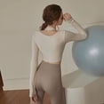 thumbnail image 4 of Blusas deportivas de Yoga para mujer, camisas de manga larga para Fitness, medias ajustadas, camiseta corta para gimnasio, ropa de entrenamiento femenina, 4 of 5