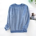 thumbnail image 2 of Men's Pajama Tops Pj Flannel Long Sleeve Nightwear Basic Sleeping Lounge Crew Neck Loose Sleep, 2 of 4