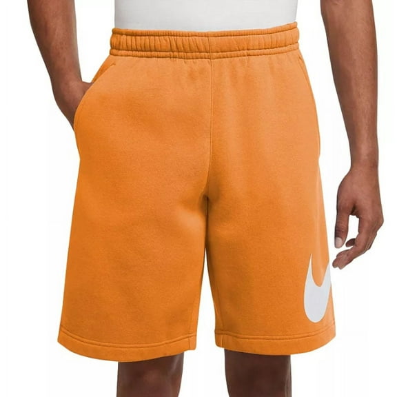 Nike Men's Sportswear Club Graphic Shorts - Kumquat Orange/White -(Medium)