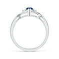 thumbnail image 2 of Angara Natural 0.6 Ct. Blue Sapphire with Diamond Infinity Ring in 14K White Gold for Women (Ring Size: 3.5), 2 of 10