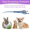 thumbnail image 5 of Unique Bargains Dog Grooming Scissors with Ergonomic Handle Downward Curved Dog Clippers Curved Shears 7.5" Blue, 5 of 7