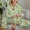 thumbnail image 6 of Kdxio Cute Chubby Frog Women's Pajama Sets Long Sleeve Button Down Sleepwear Nightwear Soft Pjs Lounge Sets-Large, 6 of 7