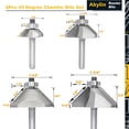 thumbnail image 2 of Juego de brocas Akylin, chaflán de 45 grados, 4 piezas, vástago de 1/4, 2 of 5