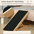 thumbnail image 4 of Pawhut Pet Ramp Bed Steps for Dogs Cats Foldable Height Adjustable with Non-slip Carpet Pine Wood, 35.5"L x 16"W x 24"H, Black, 4 of 10