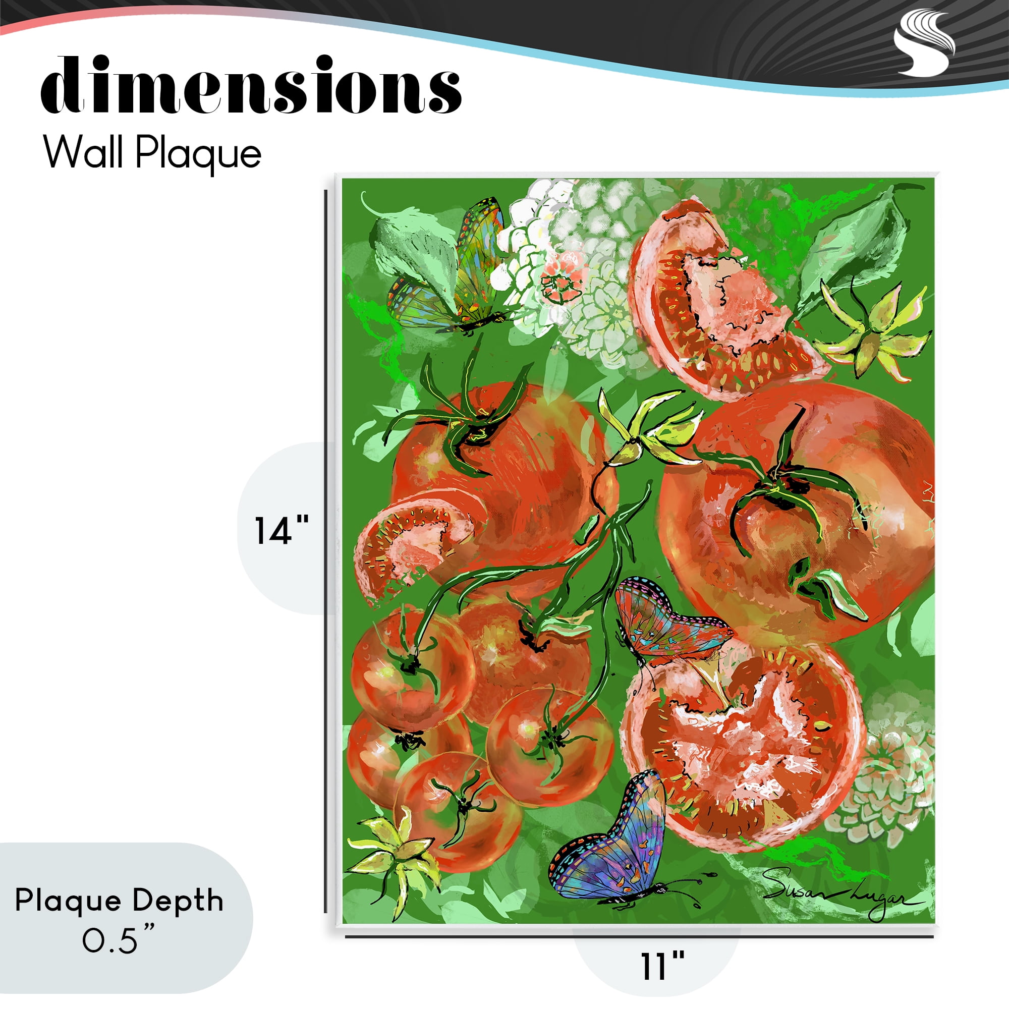Stupell Industries Tomatoes Swirl Collage Wall Plaque Art, design by Susan Lugar