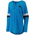 thumbnail image 2 of Women's New Era  Blue Carolina Panthers Athletic Varsity Lightweight Lace-Up Long Sleeve T-Shirt, 2 of 3