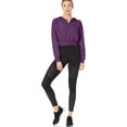 thumbnail image 2 of Soffe Womens Hooded Cropped Jacket, Purple, Plus Size, 3X, 2 of 4
