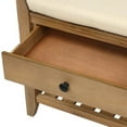 thumbnail image 3 of Harper & Bright Designs Shoe Rack with Cushioned Seat and Drawers, Multipurpose Entryway Storage Bench, Old Pine, 3 of 8