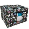thumbnail image 1 of EREHome unicorns donuts rainbow confetti stickers pins patches Storage Bag Clear Window Storage Bins Boxes Large Capacity Foldable Stackable Organizer With Steel Metal Frame For Clothes,Closets, 1 of 3