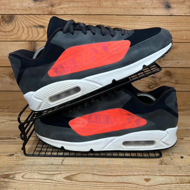 Ni - ke Ni - ke Trainers Mens Size UK 9 Air Max 90 NS GPX Black Crimson Casuals Mob Shoes