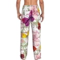 thumbnail image 3 of Disketp Butterflies And Vintage Men'S Pajama Pants - Ultra Soft Fleece Sleep And Lounge Pants (Size: S-Xxl), 3 of 9