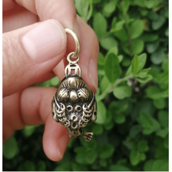 Get 2 Vtgbrasslover Vtg Vintage style brass Three legged golden toad Statues pendant Fortune frog statues mini figure ,FengShui,weathy fr507