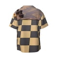 thumbnail image 7 of Picia Chess Board With Pawns Men's Linen Shirts Short Sleeve Cuban Beach Shirts Casual Shirts Button Down Shirt for Men Beach Summer Wedding Shirt-XX-Large, 7 of 7