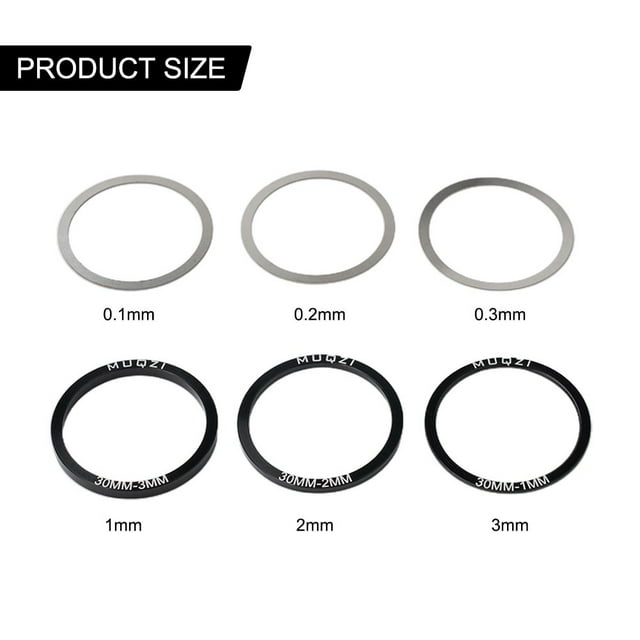 Bicycle Crankset Washer Set 6pcs Compatible with Various Bottom Bracket Sizes Including BB86 BB91 BB92 and BB30