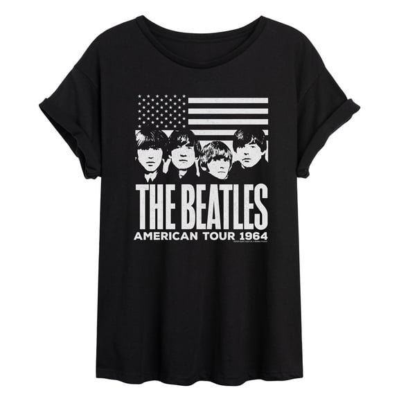 The Beatles - American Tour 1964 - Juniors Oversized Graphic T-Shirt