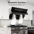 thumbnail image 6 of BRANO 30 inch Range Hood Stainless Steel Kitchen Hood, 900CFM, Voice/Gesture Sensing, Touch Control, Side-Draft Design, 6 of 9