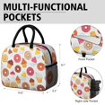 thumbnail image 6 of Lunch Bag Lunch Box for Women Reusable Insulated Lunch Bags,Water-Resistant Donut and Cupcakes Cooler Lunch Tote Bag, Large Capacity for Work Travel Picnic, 6 of 6
