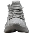 thumbnail image 2 of Steve Madden Women's Maxima Sneaker Grey Rhinestone Lace Up Dad Sneaker (7.5), 2 of 7