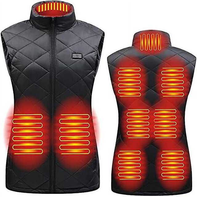 2023 Cálido Otoño E Invierno Ropa De Calefacción De 9 Zonas Doble Abierta Para Mujer Chaleco Calefactor Inteligente Ropa De Abrigo Chaleco Calefactor Eléctrico Con Carga Usb
