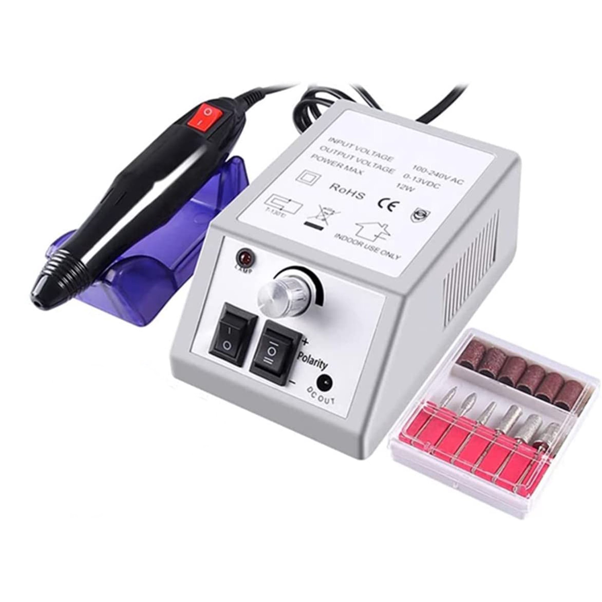 Kit Complet Manucure/pédicure électrique - Ponceuse à Ongles Avec 6 Embouts, Neuve, 220V