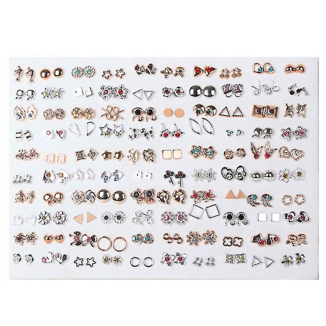 9mm Hermosos mini aretes hipoalergénicos de plástico, 100 pares para uso diario