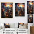 thumbnail image 4 of Designart "Windy City Pop Art IV" Cityscapes Floater Framed Canvas Print, 4 of 7