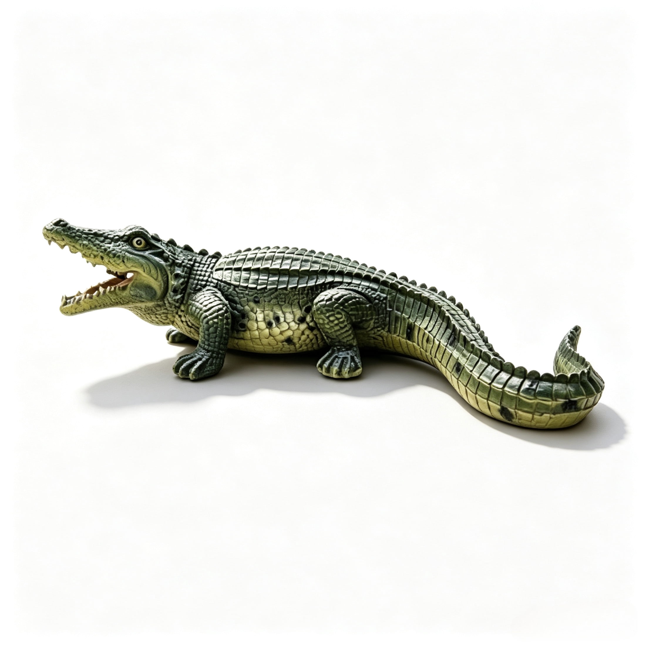GDF Studio Crocodile Resin Indoor/Outdoor Guardian Statue, Weather-Resistant Decor Figurine for Garden & Courtyard