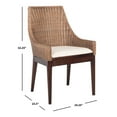 thumbnail image 5 of SAFAVIEH Franco Sloping Chairs, Brown/Natural/White (24.3 in. W x 23.5 in. D x 32.3 in. H), 5 of 7