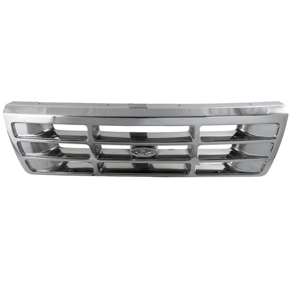Suitable for Chrome and Gray Grille Assembly for 1992-1996 Ford F-150 | Durable Plastic Construction