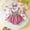 C-Pink198, variant on JIAYUE Child Clothes Sets Girls Adorable Floral Print Outfit Long Sleeve Bodysuit With Bandana And Suspenders For Fall And Winter Seasons For 3 To 18 Months Old Casual Clothing