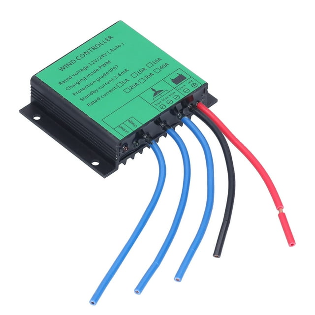 Winds Charge Regulator, Heat Dissipation Reliable Wind Turbine Controller 12V 24V Auto Recognition For Power Generation Equipment 5A,10A,16A,20A,30A,40A