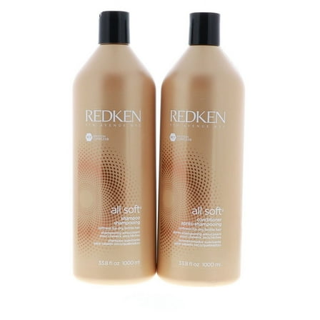 ($76 Value) Redken All Soft Shampoo and Conditioner Liter 33.8oz Duo Pack
