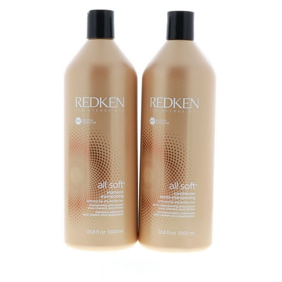($76 Value) Redken All Soft Shampoo and Conditioner Liter 33.8oz Duo Pack