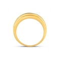 thumbnail image 3 of 10kt Yellow Gold Mens Round Diamond Wedding Single Row Band Ring 1/2 Cttw, 3 of 4