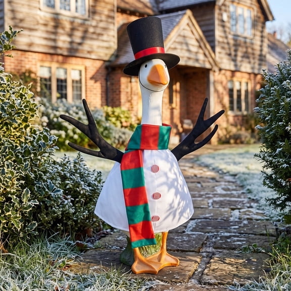 XGFHYJEH Proch Goose Outfits Christmas, Garden Yard Lawn Porch Goose Clothes Goose Costume Clothing, Goose Outfit for 23'' Proch Goose Outdoor Outside Patio Decor